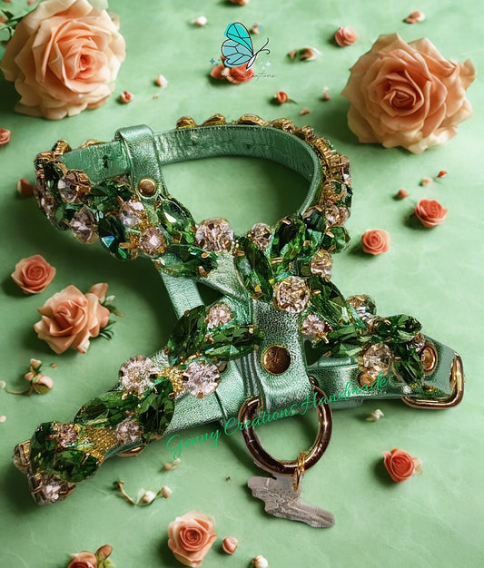 Pettorina gioiello in vera pelle