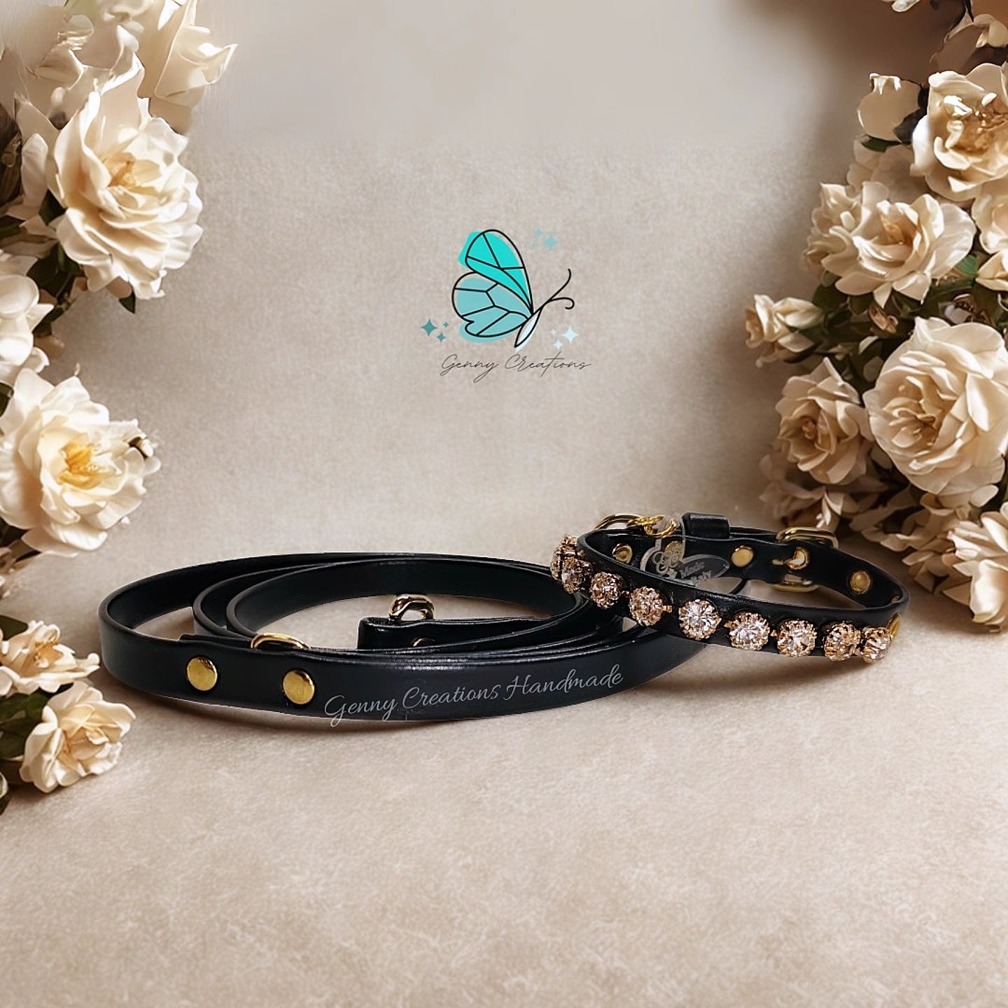Collare gioiello in vera pelle