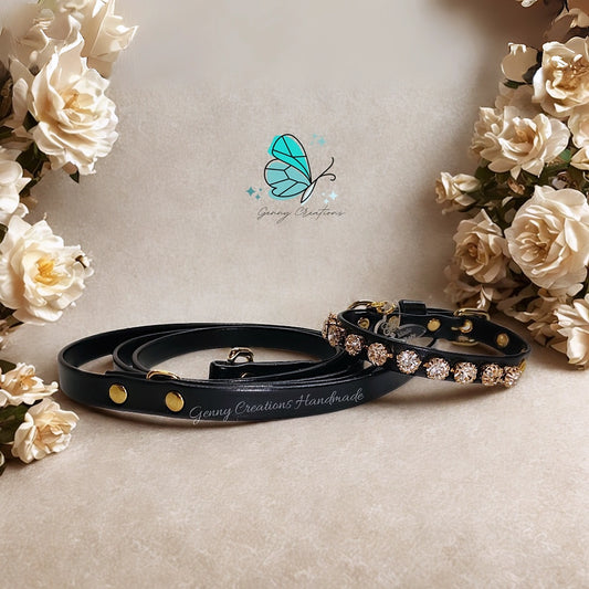 Collare gioiello in vera pelle